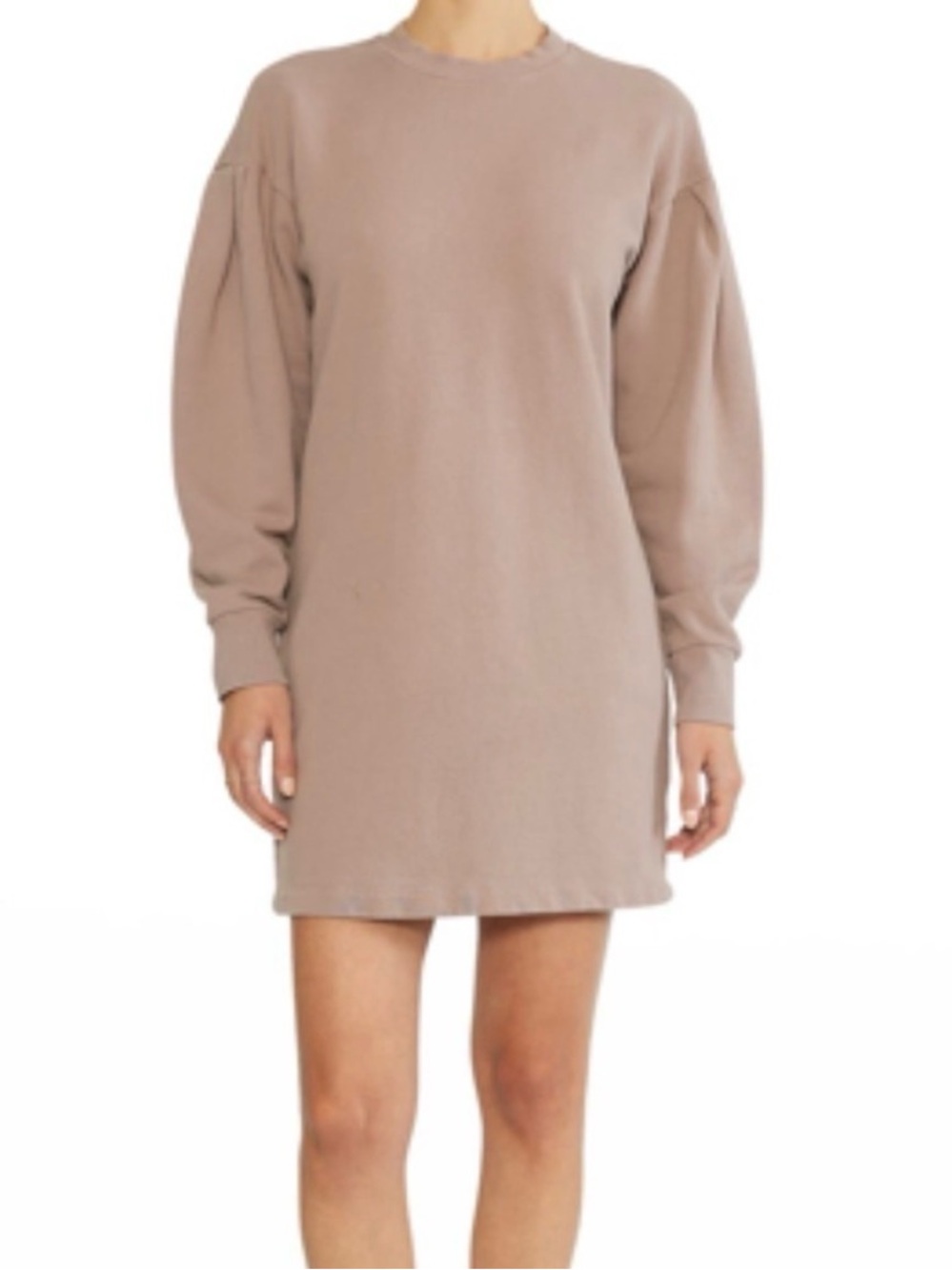 Etica Viola Sweatshirt Dress Size large Wood Rose sustainable neutral organic
